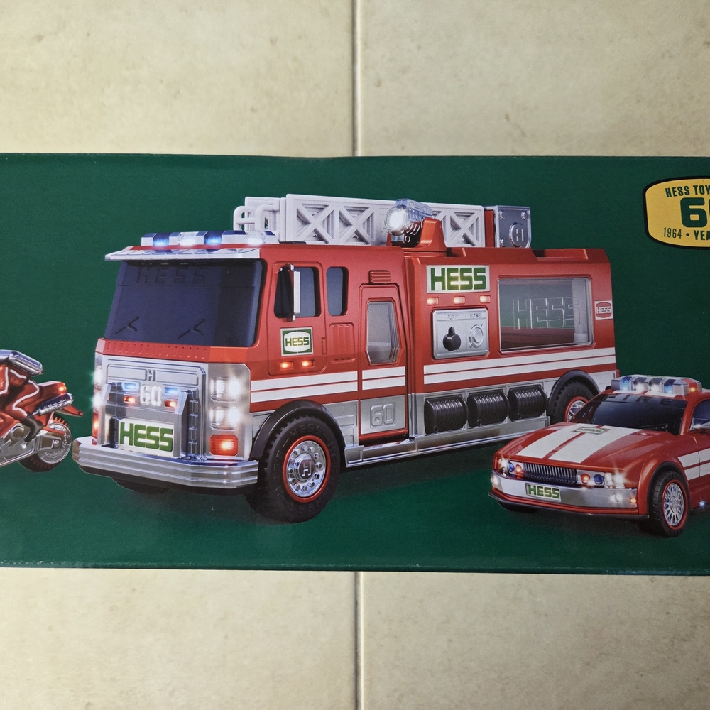 Hess Collectible Fire Truck, Car & Motorcycle